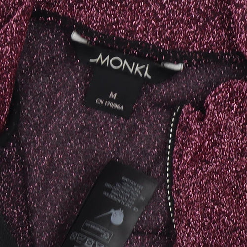 Monki Women's Purple Mock Neck Zip Top