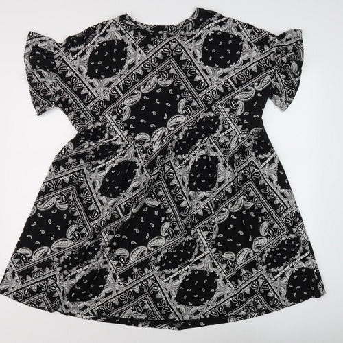 New Look Women's Black Paisley Top Size 12