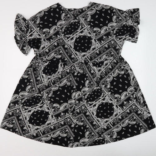 New Look Women's Black Paisley Top Size 12