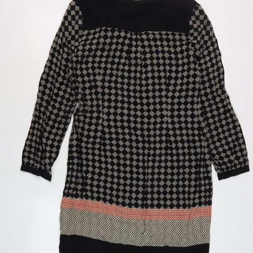 Marks and Spencer Women's Black Geometric Dress, Size 12