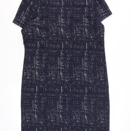 Next Women's Black Shift Dress Size 8 Short Sleeve