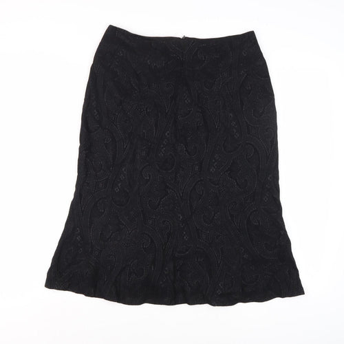 Vicente Romero Women's Black Knee Length Skirt