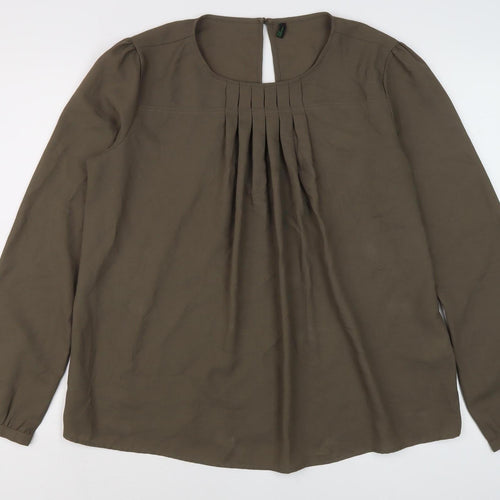 Benetton Women's Brown Long Sleeve Blouse