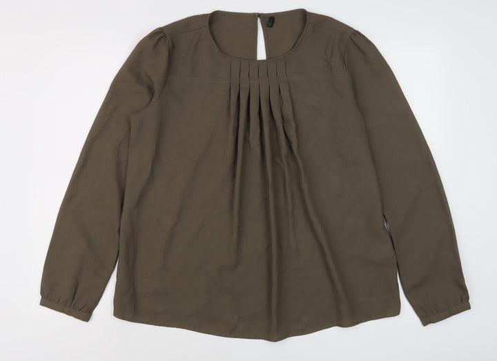 Benetton Women's Brown Long Sleeve Blouse