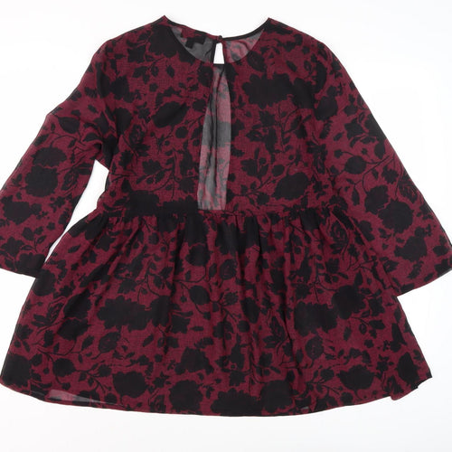 Topshop Women's Floral Blouse UK 16, Multicoloured