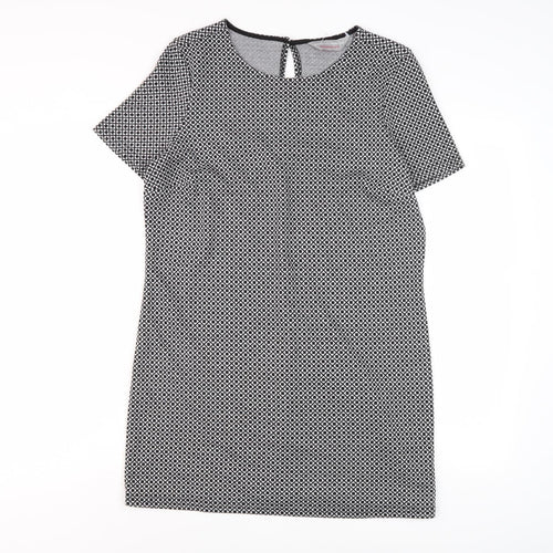 Dorothy Perkins Women's Black Geometric Sheath Dress 12