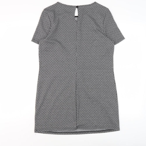 Dorothy Perkins Women's Black Geometric Sheath Dress 12