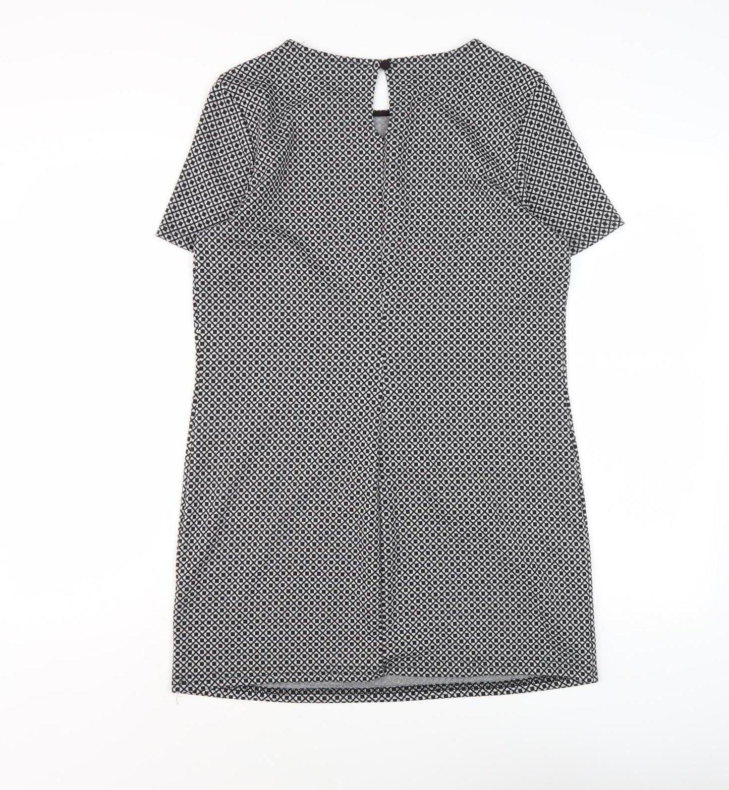Dorothy Perkins Women's Black Geometric Sheath Dress 12