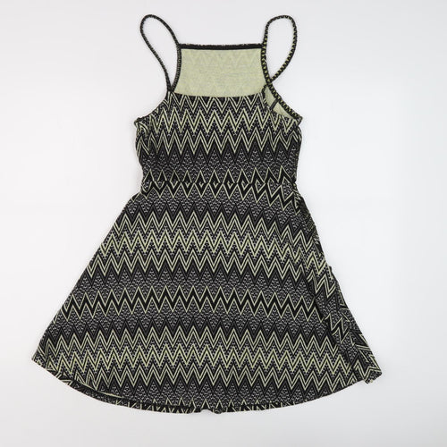 Topshop Women's Multicoloured Size 10 Chevron Dress