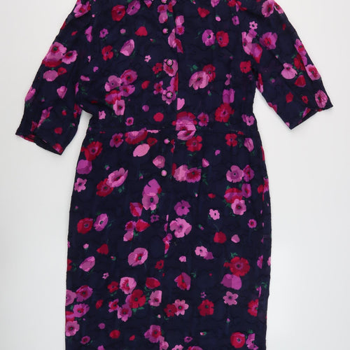Sporting Women's Floral Shirt Dress, Multicoloured, Size 14