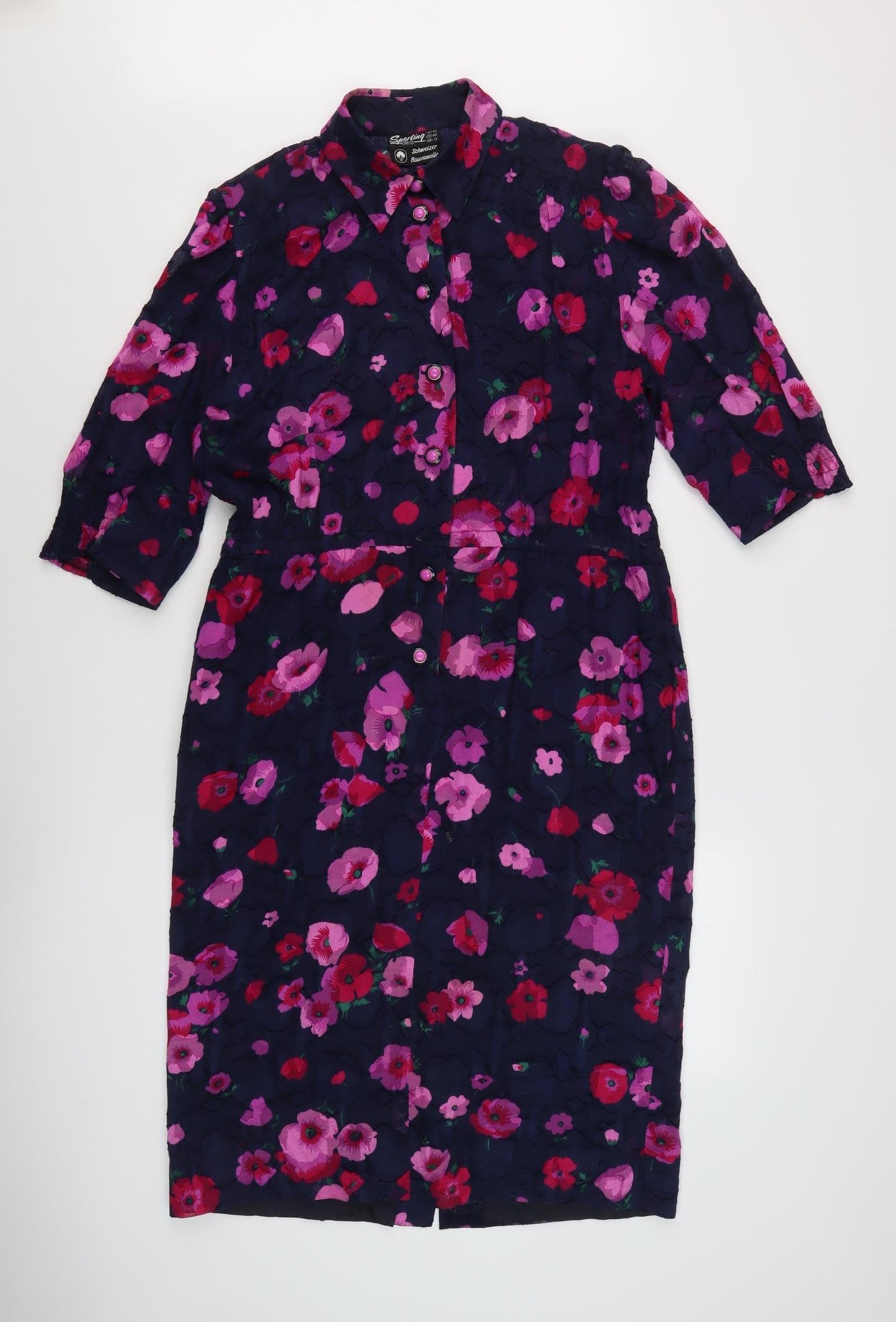 Sporting Women's Floral Shirt Dress, Multicoloured, Size 14