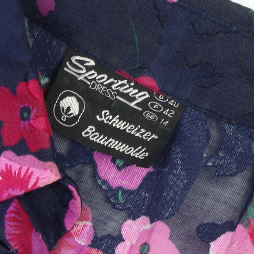 Sporting Women's Floral Shirt Dress, Multicoloured, Size 14