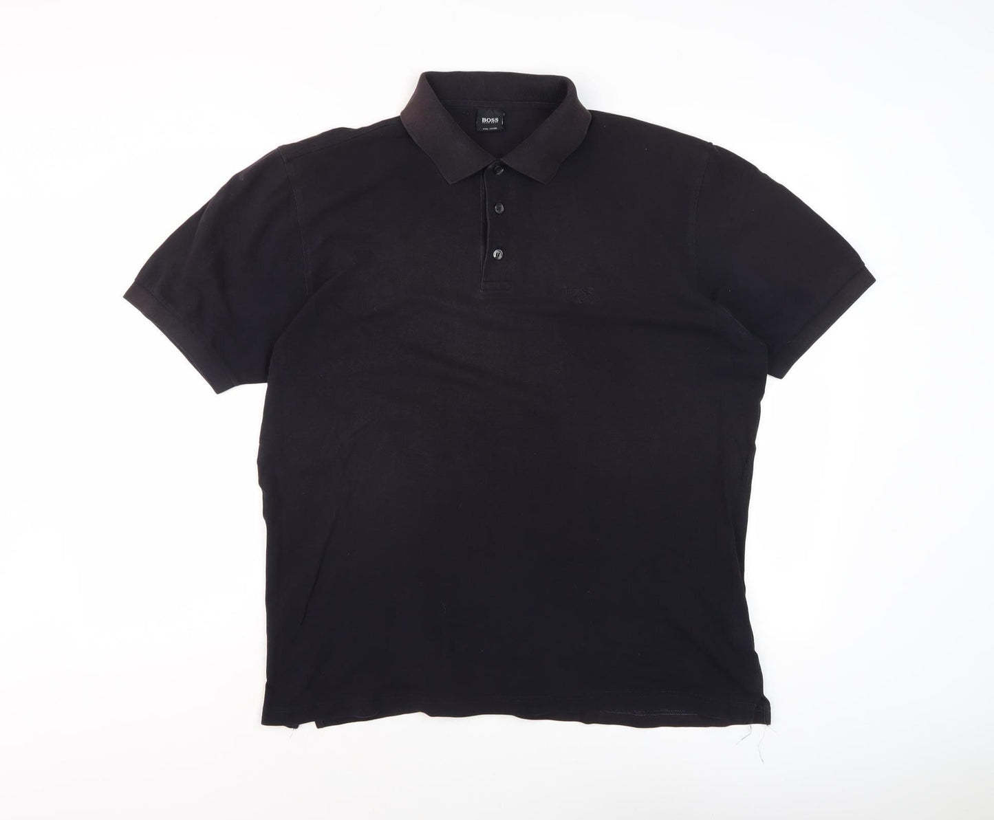 BOSS Men's Black Polo Shirt XL - Cotton Casual Classic