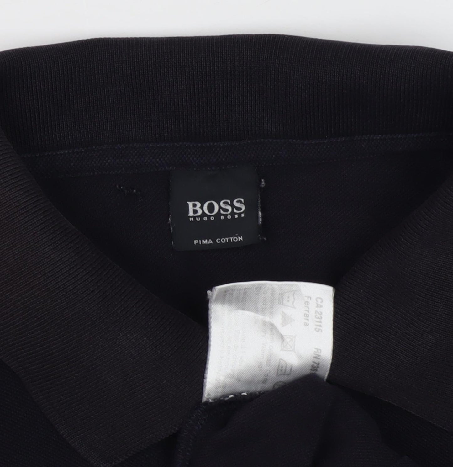 BOSS Men's Black Polo Shirt XL - Cotton Casual Classic