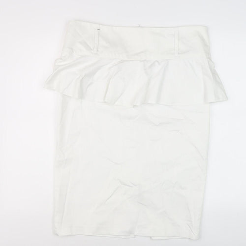 Dorothy Perkins Women White High Rise Casual Skirt 16
