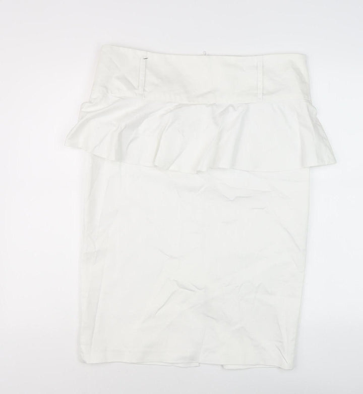 Dorothy Perkins Women White High Rise Casual Skirt 16