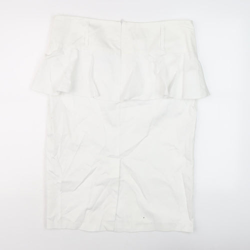 Dorothy Perkins Women White High Rise Casual Skirt 16