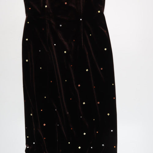Special Occasions Black Velvet Sheath Dress Size 10