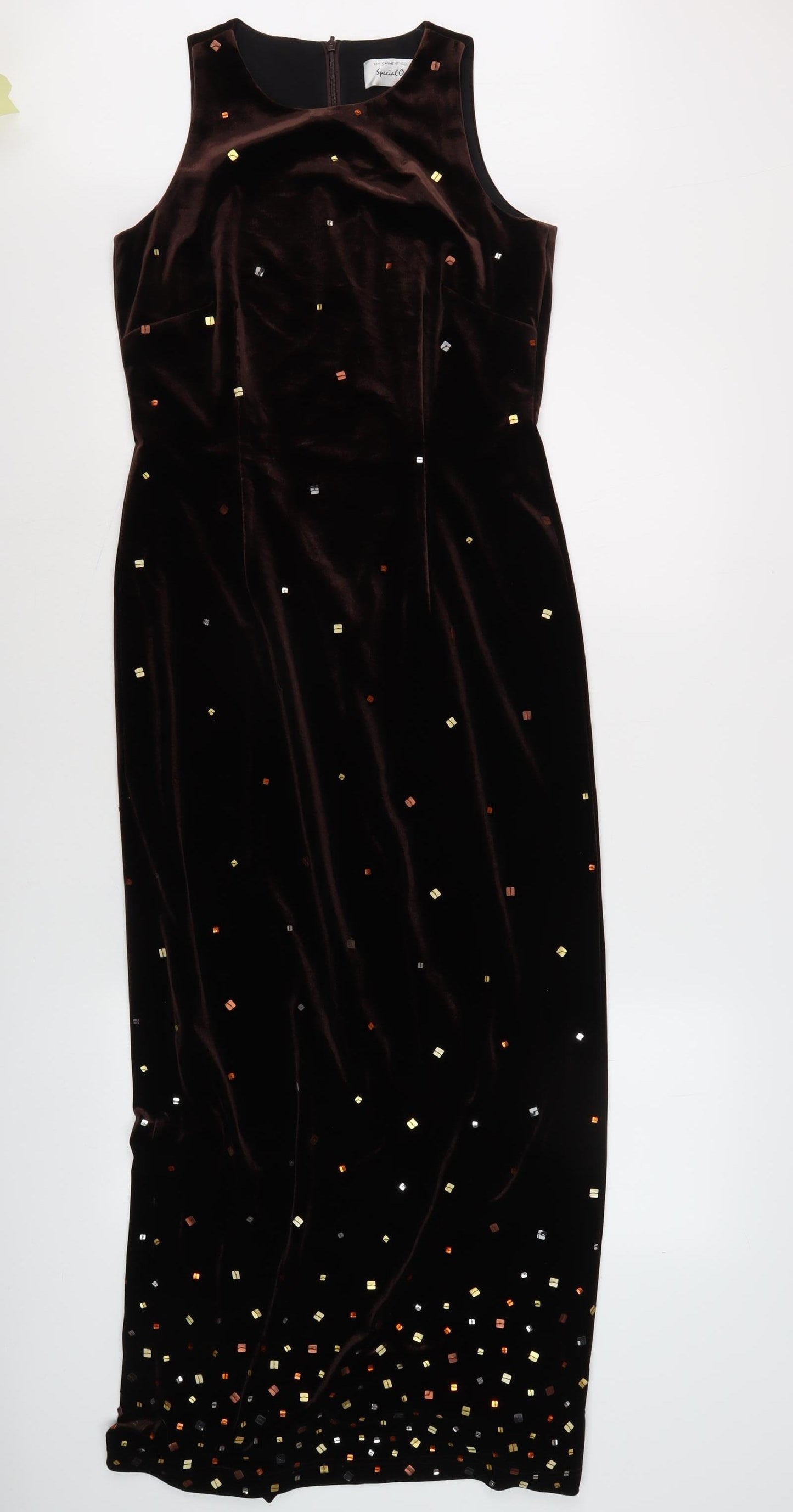Special Occasions Black Velvet Sheath Dress Size 10