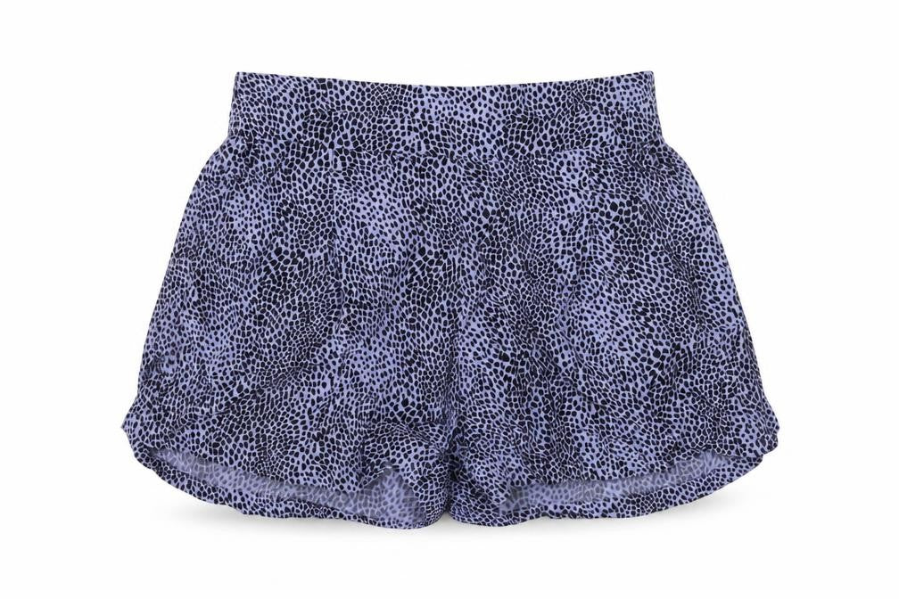 Front view of Marks & Spencer Women's Blue Animal Print Shorts