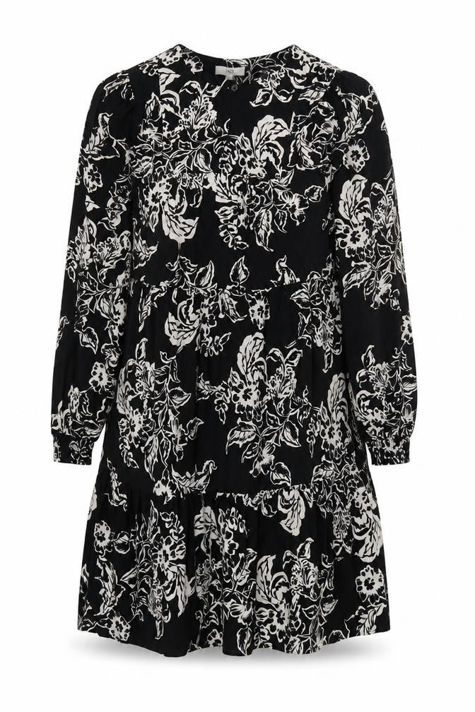 Marks and Spencer Women Black Floral Dress Size 8