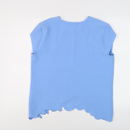 Zara Women's Blue Cap Sleeve Top Size 12