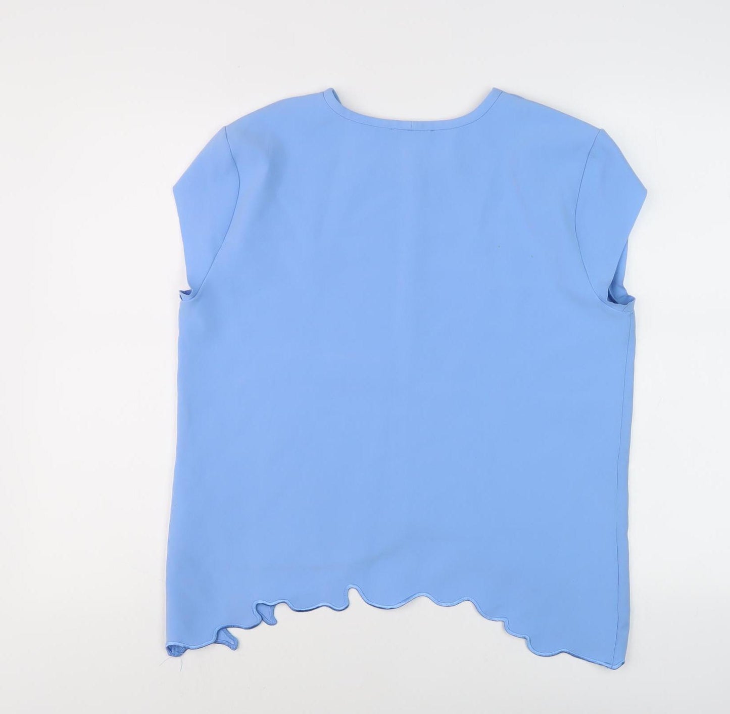 Zara Women's Blue Cap Sleeve Top Size 12