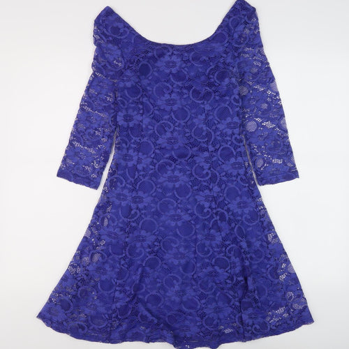 New Look Women's Blue A-Line Party Dress Size 8