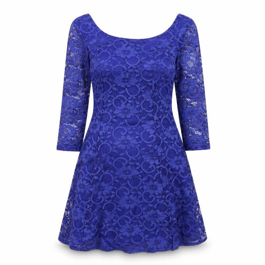 Front view of New Look Women's Blue A-Line Party Dress, size 8