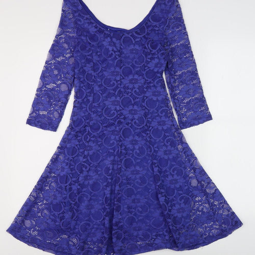 New Look Women's Blue A-Line Party Dress Size 8