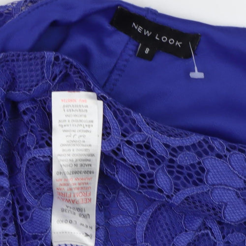 New Look Women's Blue A-Line Party Dress Size 8