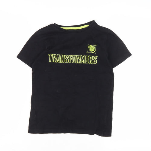 Transformers Boys Black Graphic T-Shirt 7-8 Years