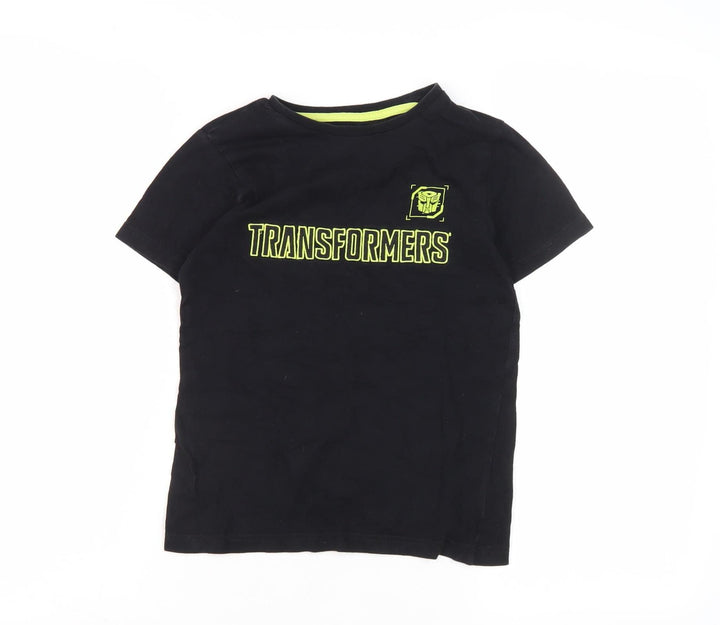 Transformers Boys Black Graphic T-Shirt 7-8 Years