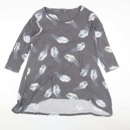 Laura Ashley Women's Grey Feather Tunic, Size 12