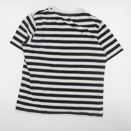 Zara Women’s Black Striped T-Shirt - Size 12