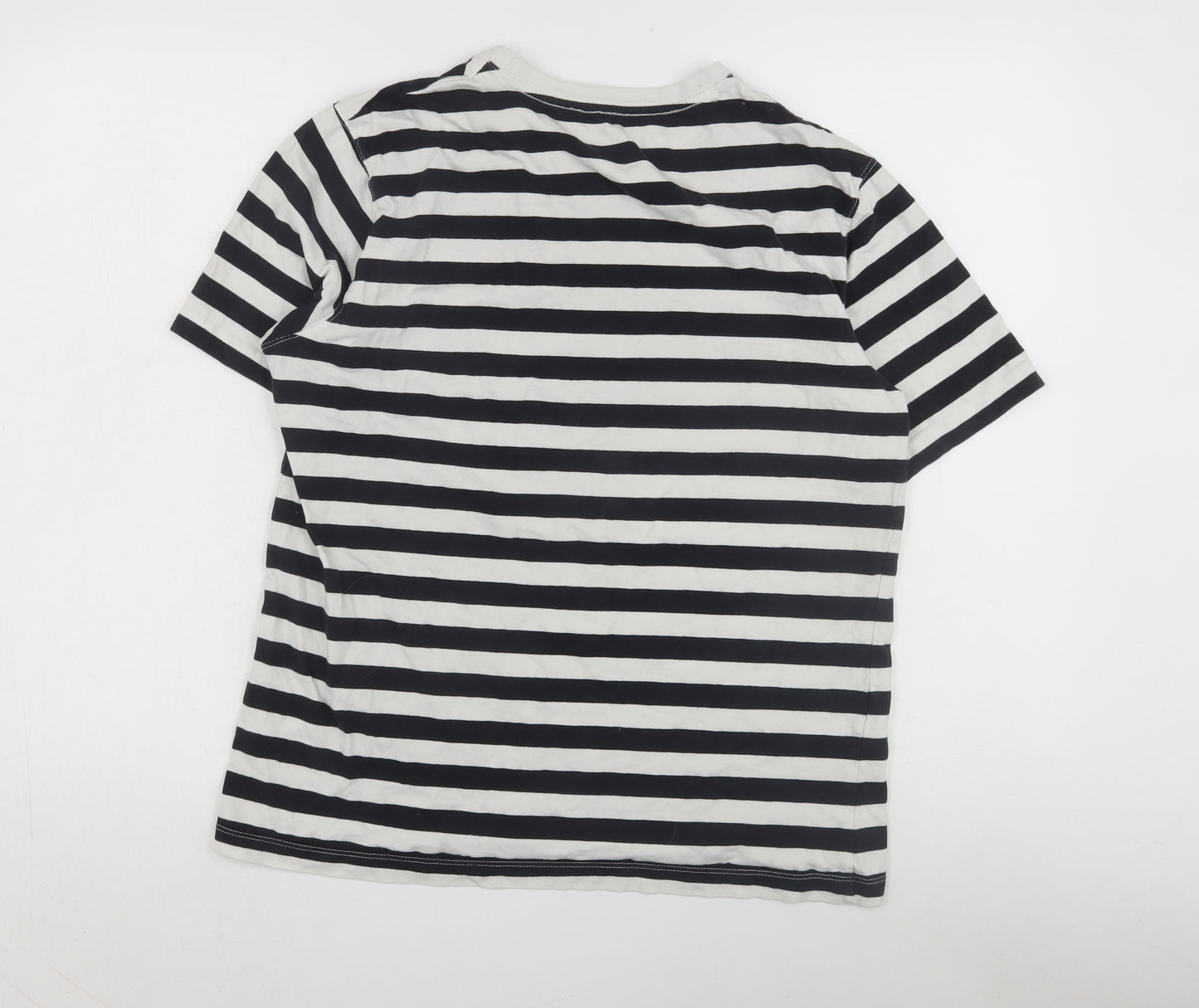 Zara Women’s Black Striped T-Shirt - Size 12