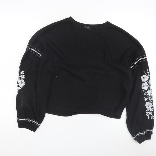 New Look Women’s Black Embroidered Pullover Jumper S