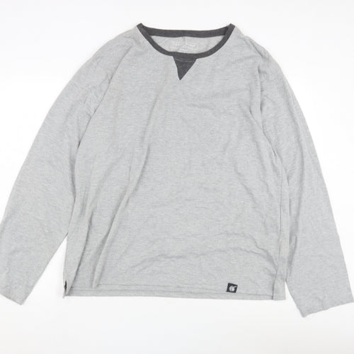 The White Company Men's Grey Long Sleeve T-Shirt L