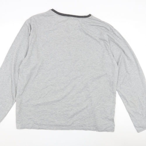 The White Company Men's Grey Long Sleeve T-Shirt L