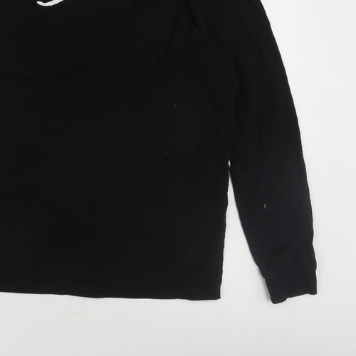 ASOS DESIGN Unisex Black Van Gogh Art T-Shirt, M, Long Sleeve