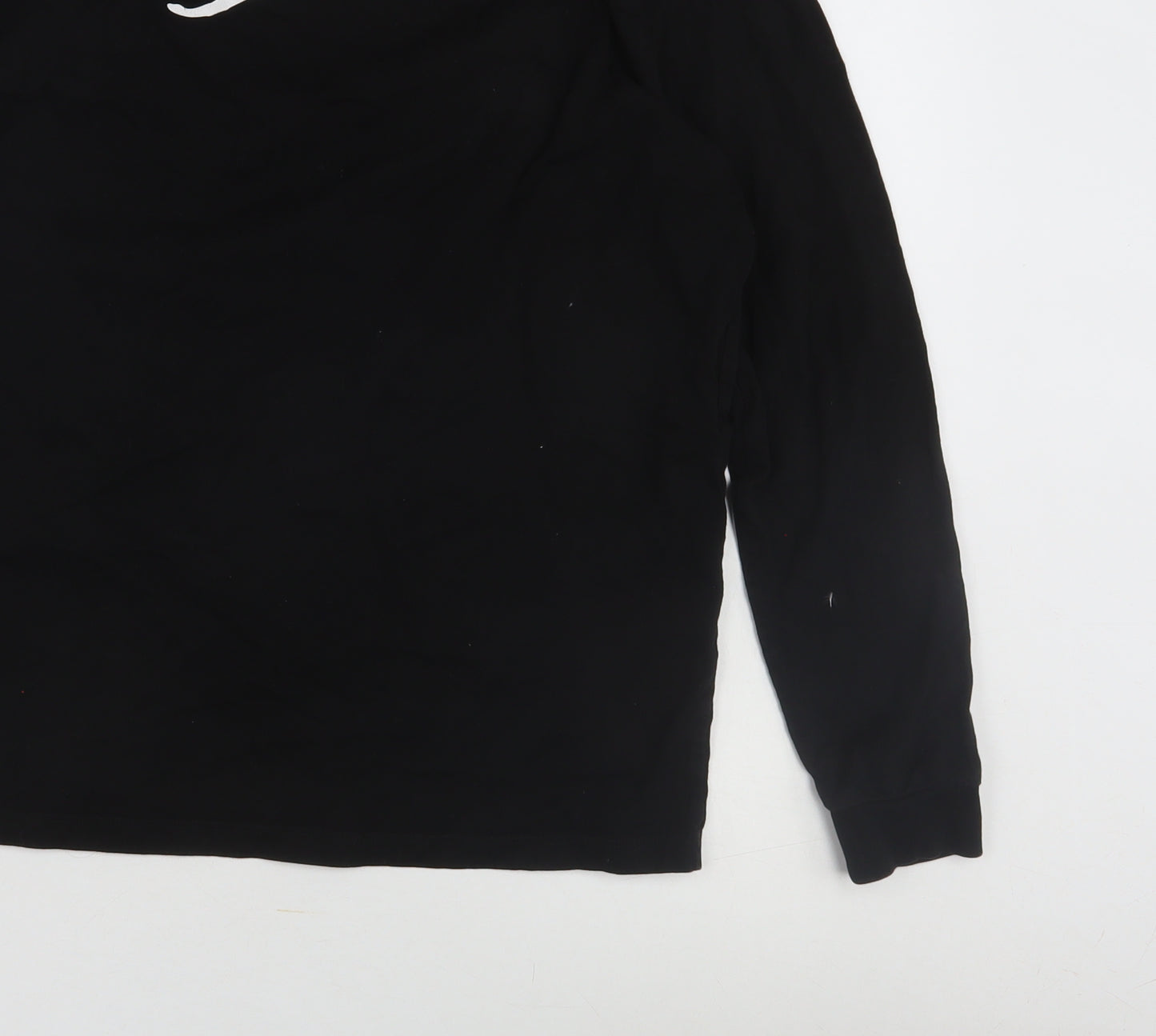 ASOS DESIGN Unisex Black Van Gogh Art T-Shirt, M, Long Sleeve