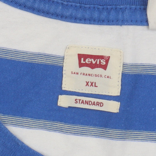 Levi's Men's Blue Striped T-Shirt 2XL