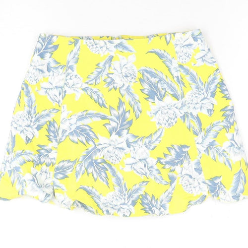 Noir Women's Floral Yellow Skirt S