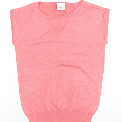 Next Women's Pink Crew Neck Sleeveless Top, Size 12