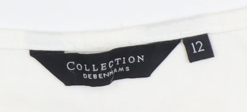 Debenhams Women's White Cotton Tank Top Size 12