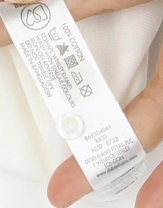 Debenhams Women's White Cotton Tank Top Size 12