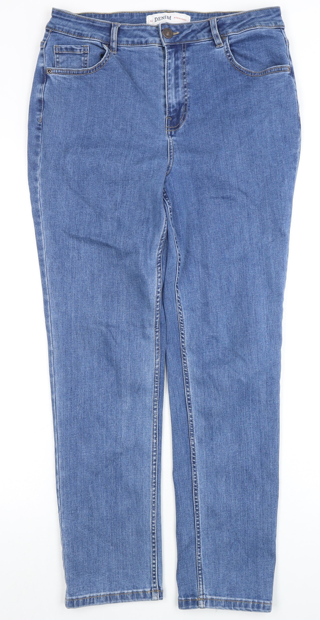Edinburgh Woolen Mill Women's Blue Straight Denim Jeans Size 14