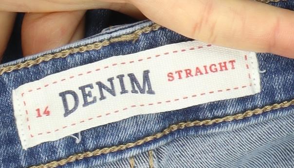 Edinburgh Woolen Mill Women's Blue Straight Denim Jeans Size 14