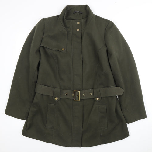 Bm Women's Green Military Coat Size 12