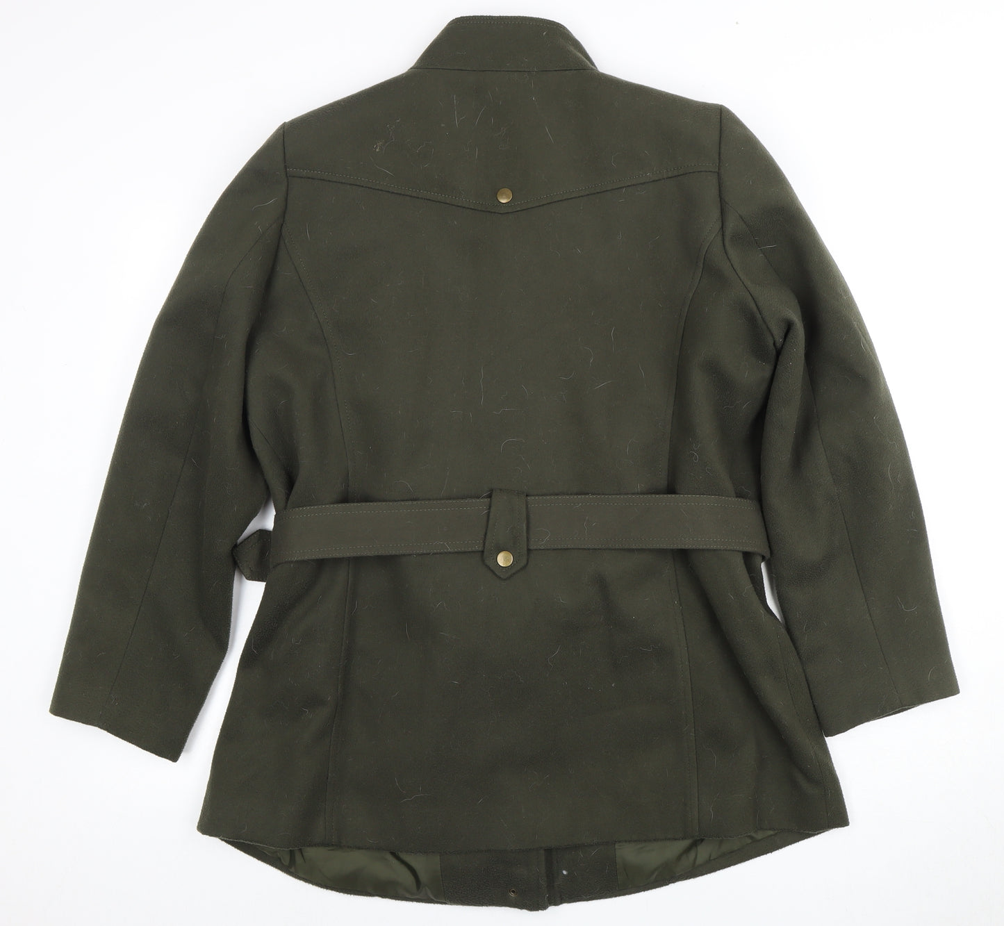 Bm Women's Green Military Coat Size 12